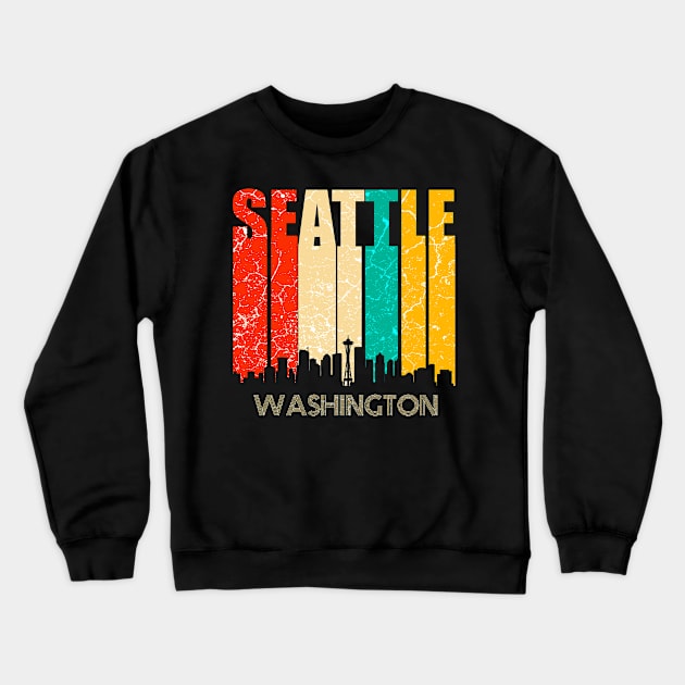 Seattle Skyline Crewneck Sweatshirt by Mila46